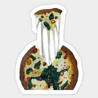hand drawn pizza Sticker
